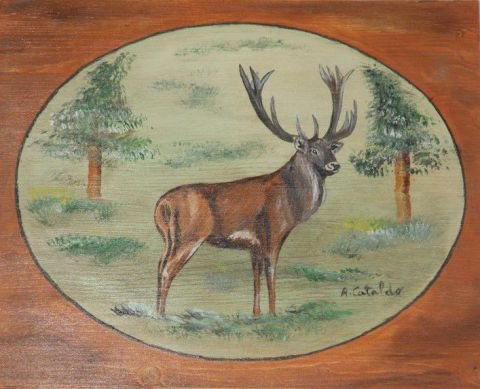 Le cerf dans la fôret